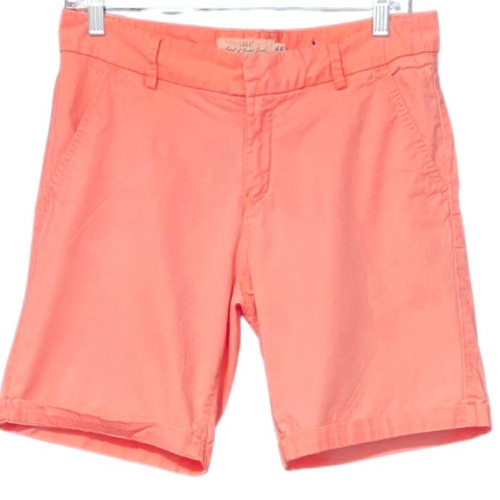 H&M Bright Coral Hi Rise Bermuda Shorts